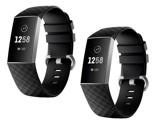 2×correa Repuesto Para Fitbit Charge 3/4 Ip67