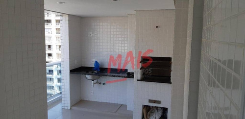 Apartamento Com 3 Dormitórios Para Alugar, 111 M² - Ponta Da Praia - Santos/sp - Ap5855