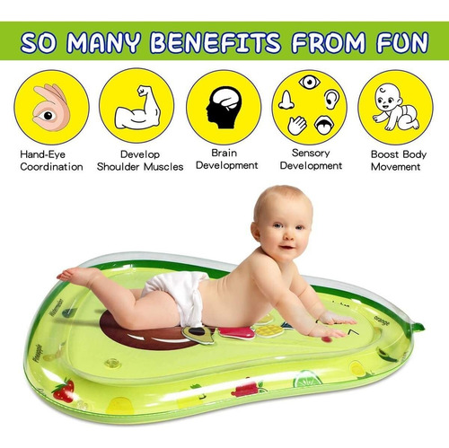 Colchoneta Agua Inflable Para Niños, Colchoneta Para Gatear