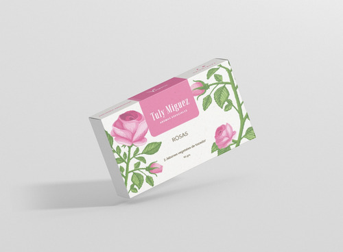 Jabon Vegetal Tuly Miguez Rosas X 90g Caja X 2u