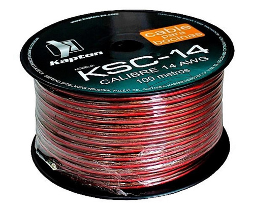 Cable Para Bocina Uso Rudo Polarizado Calibre 14 100 Mts 