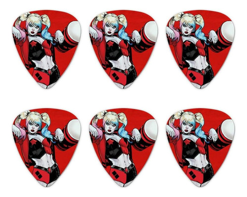Harley Quinn Character Novedades Púas Para Guitarra Calibre