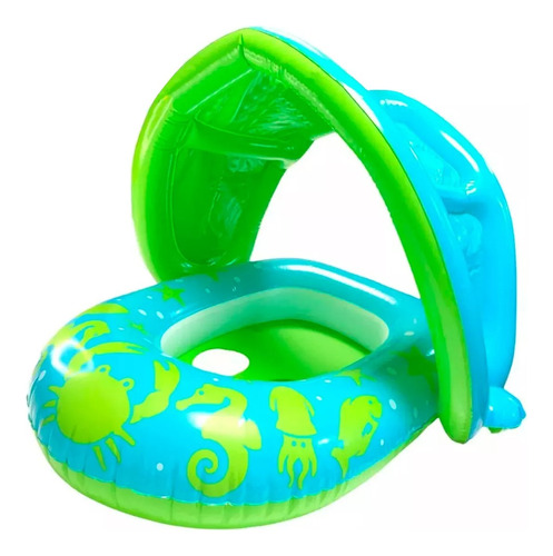 Flotador Inflable Bebe Asiento Con Techo Pileta Resistente