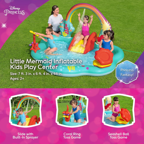 Disney Little Little Mermaid Inflable Kids Water Play Center