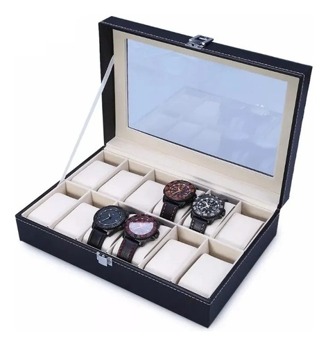 Organizador De 12 Relojes Porta Reloj De Lujo