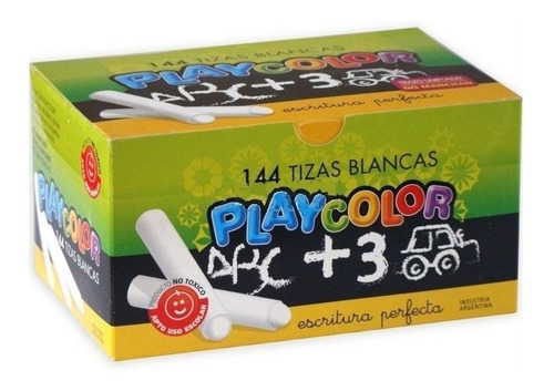 Tizas Play Color Blanca X Caja X 144