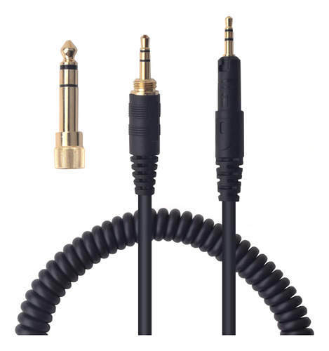 Saipomor Ath-m70x Cable Audio Espiral Repuesto 0.138 In Para