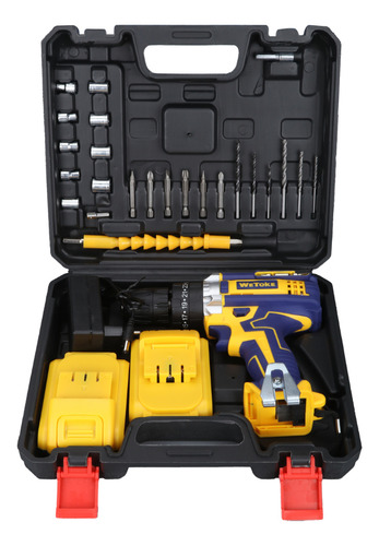Parafusadeira Furadeira Wetoke 014 Com 2 Baterias 26v