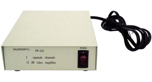 Imagen 1 de 3 de Amplificador J R Para 2 Canales Video Ganancia 12db Jr-sp222