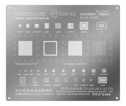 Stencil P/reballing S24-02 Mechanic