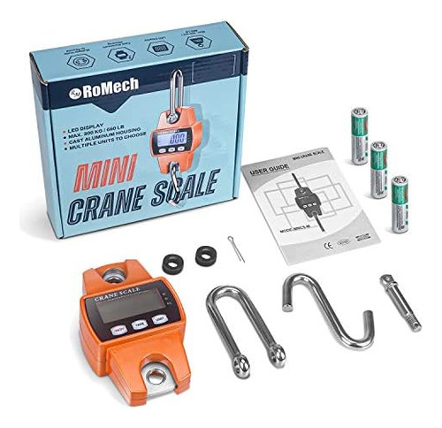 Romech Báscula Colgante De 660 Lb Con Caja De Aluminio Fundi