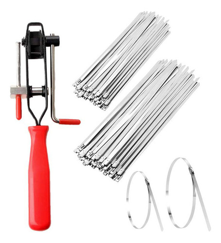 F Flejadora Manual Acero Corbata Acero Inoxidable 200 Piezas