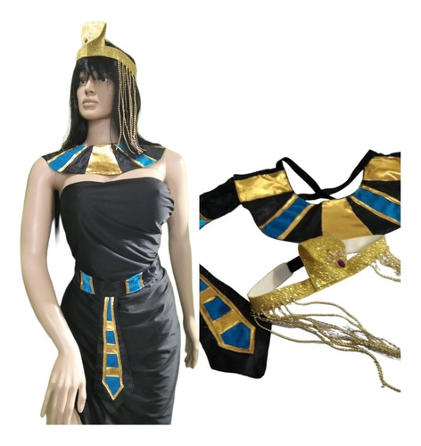 Disfraz De Cleopatra Accesorios Halloween Fiesta Cotillón 