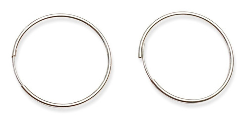 Imagen 3 de 8 de Aros Argollas Cubanos 2,6 Cm Plata 925 (nro 7)