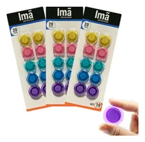 Comprar Kit 100 Imãs Para Mural Geladeira Redondo Coloridos Fotos