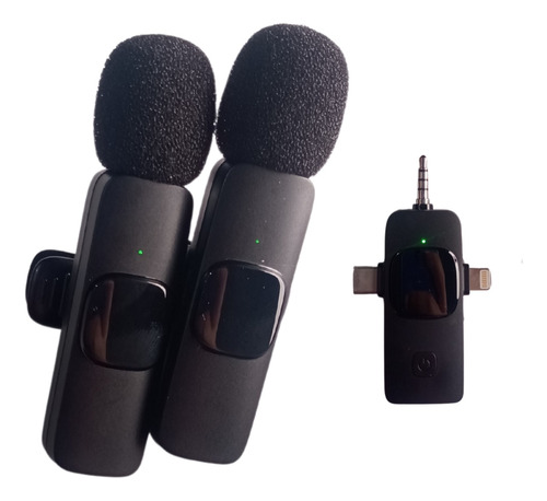 Microfono Solapero Inalambrico Dual Tipo C Ligtning Jack 3.5