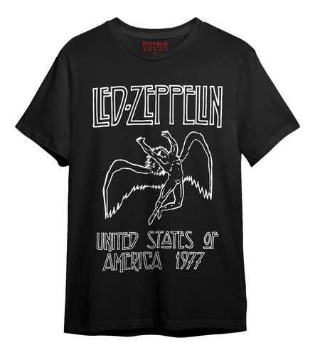 Led Zeppelin 1977 Playera Hombre Rott Wear 
