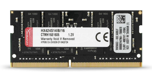 Memória RAM 16 GB 1x16GB Kingston HX424S14IB/16