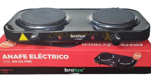 Imagen 5 de 10 de Anafe Eléctrico Brogas 2 Hornallas 2000 Watts Cocina