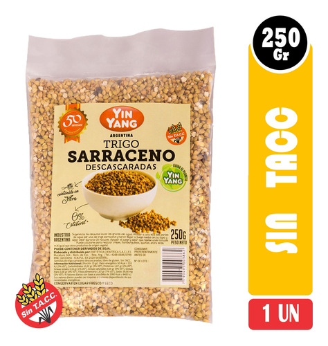Trigo Sarraceno Pelado Sin Tacc 250g Yin Yang - Vbienestar