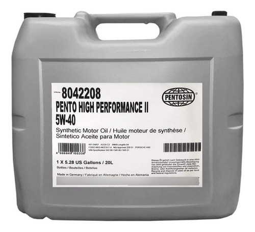 Aceite para motor Pentosin sintético 5W-40 para carros, pickups & suv de 1 unidad