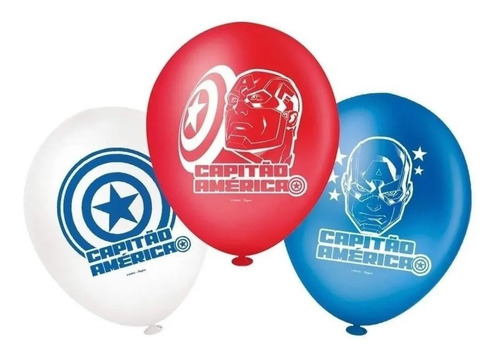Balão - Bexiga Capitão América - 25 Unidades