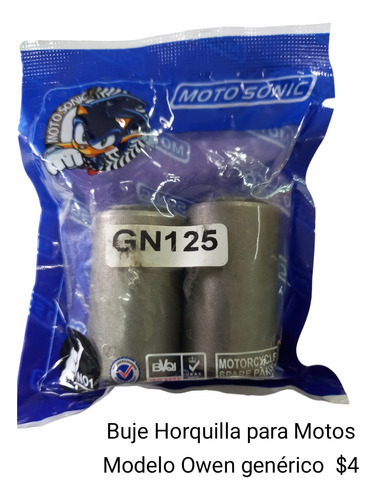 Buje Horquilla Para Motos Modelo Owen Generico