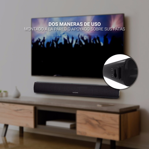 Barra Sonido Gadnic 90wtts Ecualizador Bluetooth Remoto