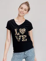 Comprar Remera De Mujer Animal Print -  Estampado Love Animal Print