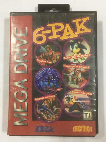 Cartucho 6-pak Tec Toy Original Mega Drive Sega Genesis (Usado)