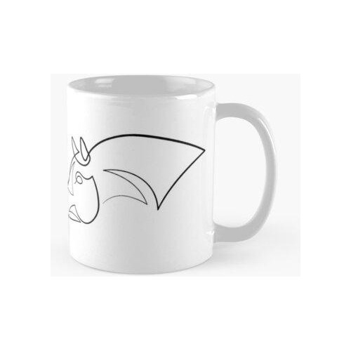 Taza Arte De Una Línea De Caballo Árabe Calidad Premium