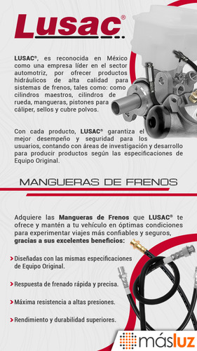 1- Manguera Frenos Delantera Izq Tracker 98 Lusac