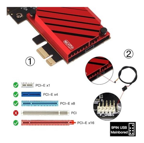 Tarjeta Wifi Fenvi Pcie Wifi 7 Be200 Tribanda Be 8774 Mbps 7