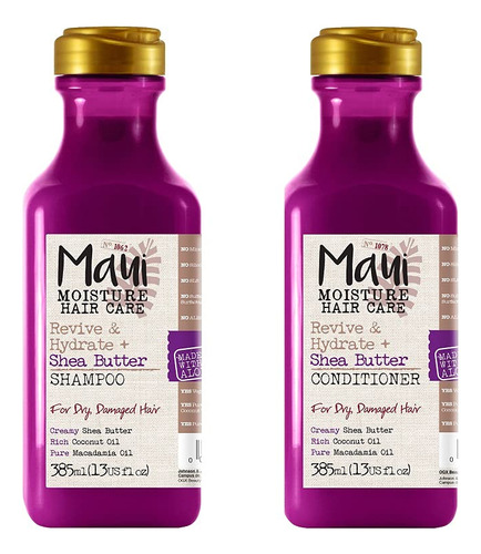 Champu Maui Moisture, Recompone E Hidrata, Con Manteca De Ka