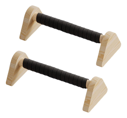 2pcs Push Up Bar Parallettes Barra De Madera Sin