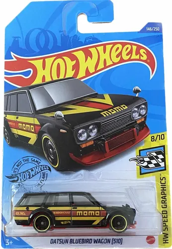 Hot Wheels 1/64 Datsun Bluebird Wagon 510 MOMO Noir - Mainline 2020 - Neuf