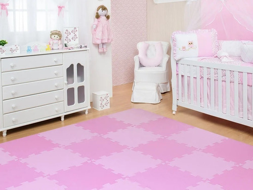 Kit 10 Tatame Tapete Eva Rosa Bebe/pink Infantil 50x50 10mm