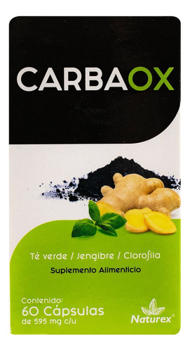 Carbaox Té Verde Suplemento 60 Cáps. De 595 Mg C/u Naturex Sabor Sin Sabor