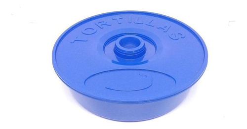 Imagen 1 de 4 de Tortillero De Plástico Con Tapa 22 Cm Color Azul