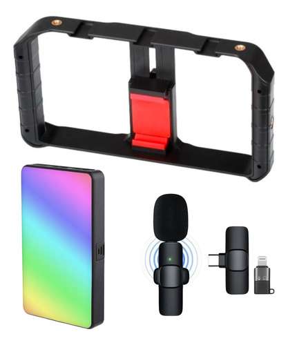 L3nz Kit Vlogger Rgb Para Celular - Micrófono Inalámbrico K9