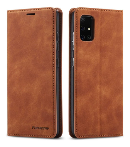 Funda Galaxy A41 Eyzutak Kickstand Brown