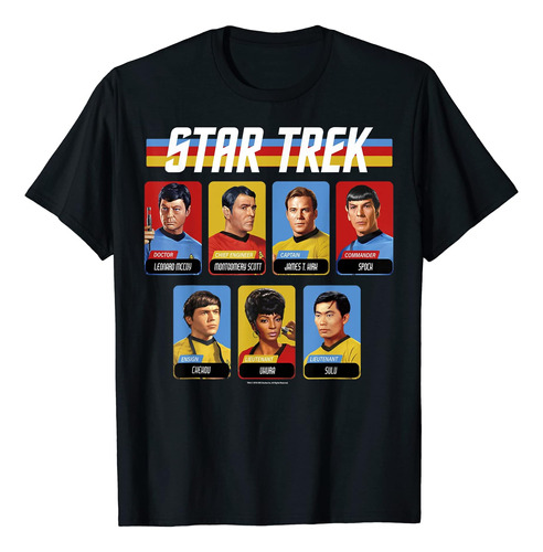 Star Trek: La Serie Bridge Crew Polera Con Retratos Retr