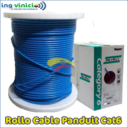 Rollo De Cable Utp Cat6 Panduit Lszh Azul 305 Mt 100% Cobre