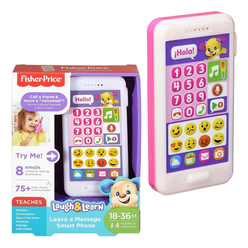 Juguete Teléfono Inteligente Fisher Price, Sonidos, Usado