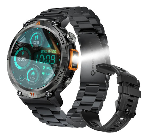Reloj Inteligente Táctico Eigiis Ke3 Con Linterna Dual