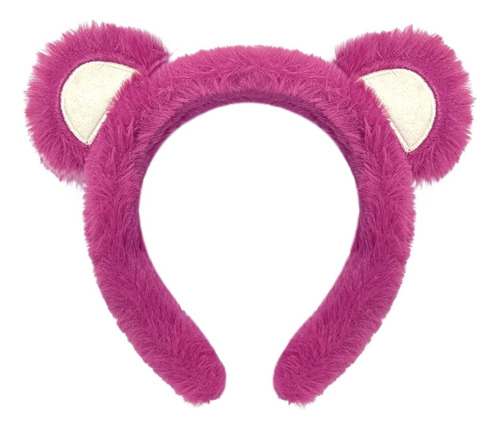 Wittocs- Diadema Con Orejas De Oso Rosa Y Rojo, Diadema De