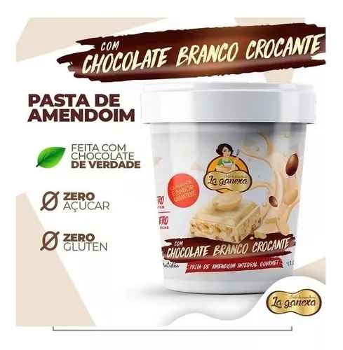 Pasta De Amendoim Chocolate Branco Crocante 1kg - La Ganexa