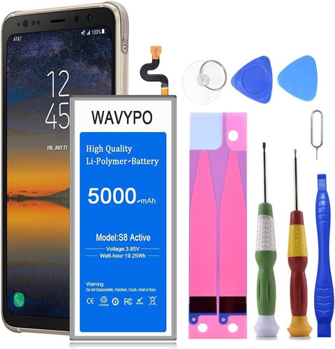 Wavypo - Batería Activa Para Samsung Galaxy S8 Active Eb-bg8