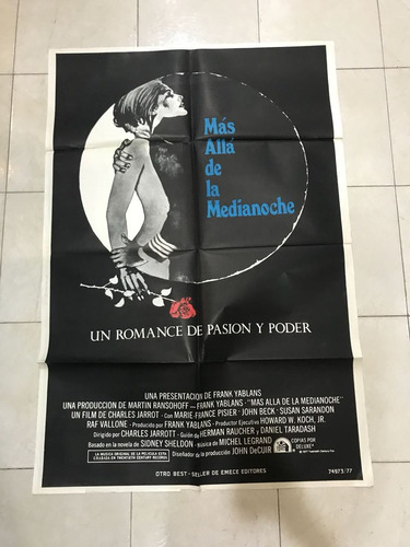 Antiguo Afiche De Cine-mas Alla De La Medianoche-envio