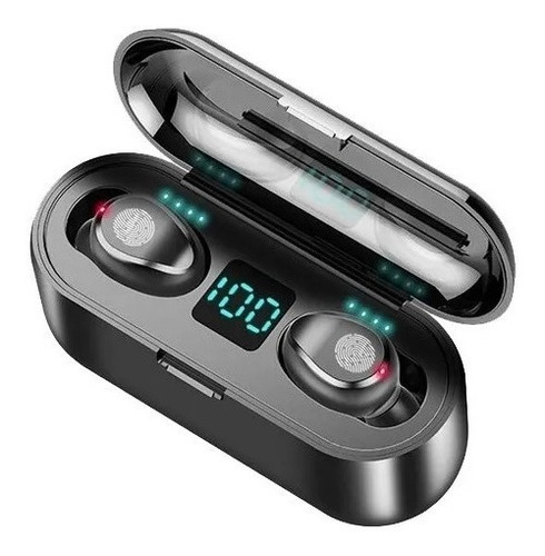 Audífonos Bluetooth 5.0 Twh F9 Earbuds Black 